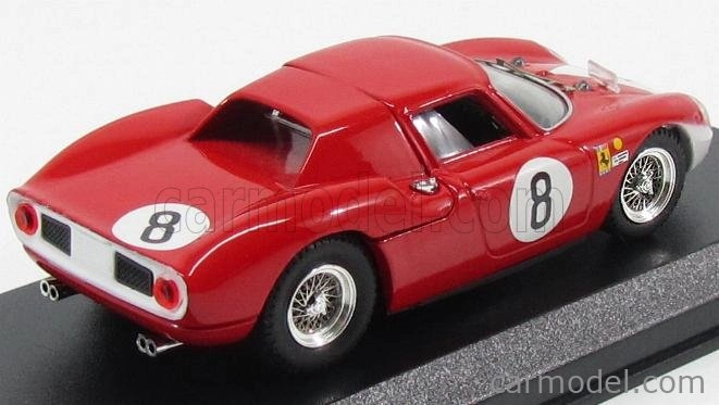 Najlepší model Ferrari 250 Lm N 8 2. 12h Reims 1964 J.surtees-l.bandini 1:43 Červená biela