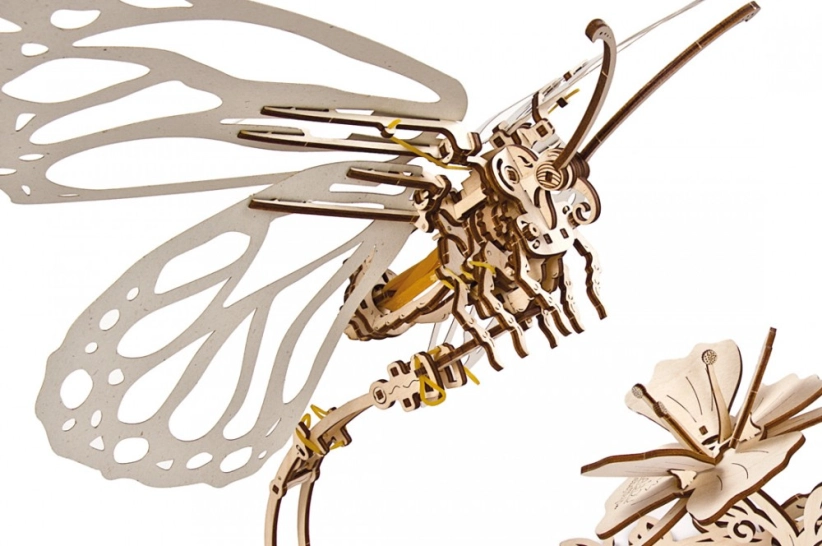 Ugears 3D drevené mechanické puzzle Butterfly