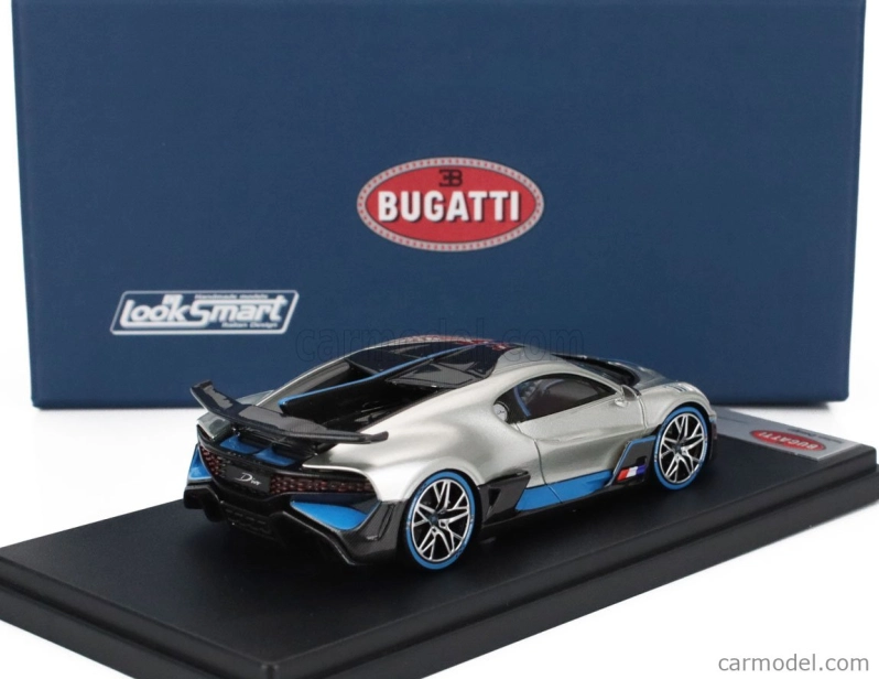Looksmart Bugatti Divo 2018 1:43 Argent Lesklý - Stříbrný Karbon