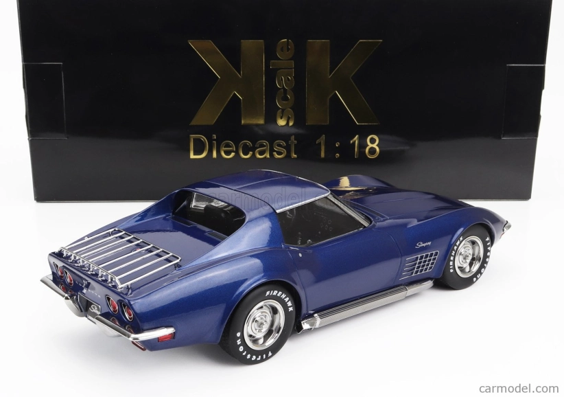 Chevrolet Corvette C3 1972 v mierke Kk - s odnímateľnou strechou 1:18 modrá