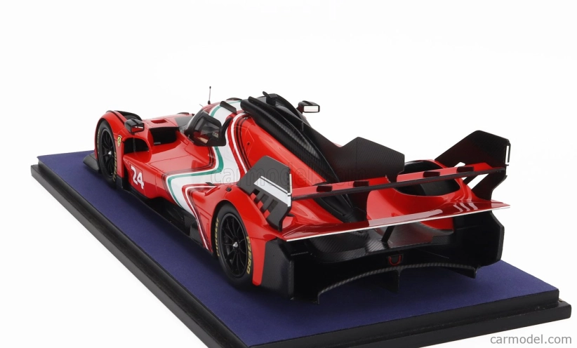 Looksmart Ferrari 499p 3.0l Turbo V6 N 24 Modificata Launch Version 2024 - Con Vetrina - With Showcase 1:18 Červená Bílá Černá
