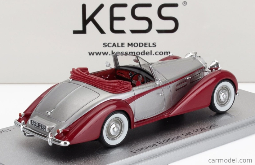 Kess-model Bentley Mkvi Drophead Ch.b122da Coupe Cabriolet Open 1949 1:43 Silver Red