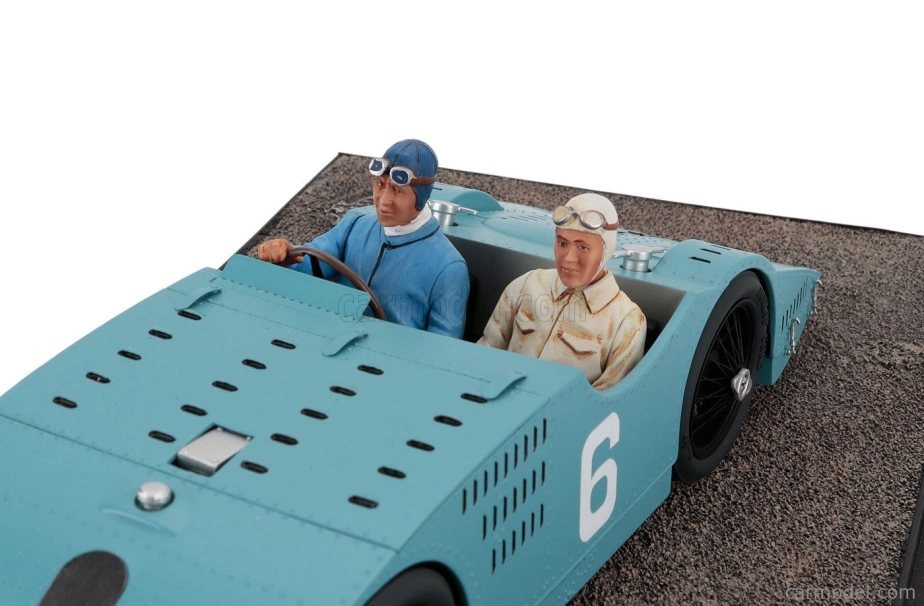 Le mans miniatures Bugatti F1  Type 32 N 6 3rd A.c.f. Gp 1923 With Pilot Driver Figures 1:18 Matt Blue