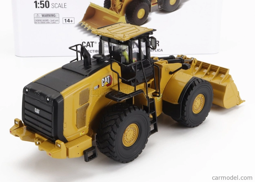 Dm-models Caterpillar Cat980 Ruspa Gommata - Scraper Tractor Wheel Loader 1:50 Žlutá Černá