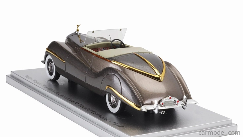 Kess-model Rolls royce Phantom Iii Labourdette Vutotal Cabriolet Open 1947 1:43 Grey Gold Met