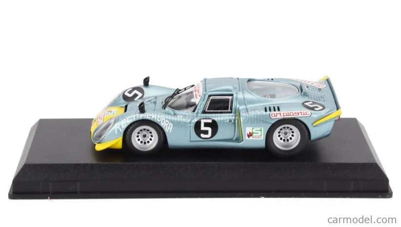 Best-model Alfa romeo 33.2 N 5 Circuito De Restinga 1974 Santos Peras 1:43 Světle Modrá Žlutá