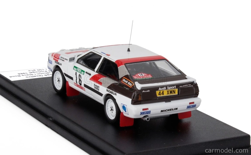 Trofeu Audi Quattro Coupe (night Version) N 16 Rally Portugal 1988 Sebastian Lindholm - Steve Bond 1:43 Bílá Červená
