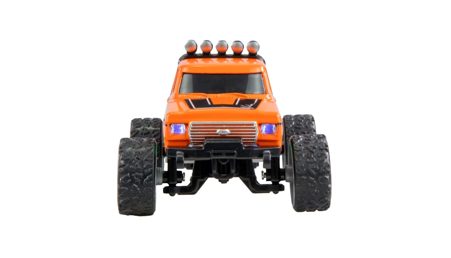 RC Monster Truck kovový 1:64 RTR LED Tempomat 2,4GHz oranžový
