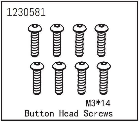 Button Head Screw M3*14 (8)