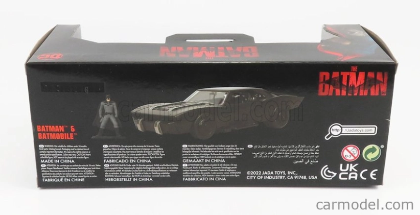 Jada Batman Batmobil s figúrkou 2022 - The Batman Movie 1:32 Matt Black