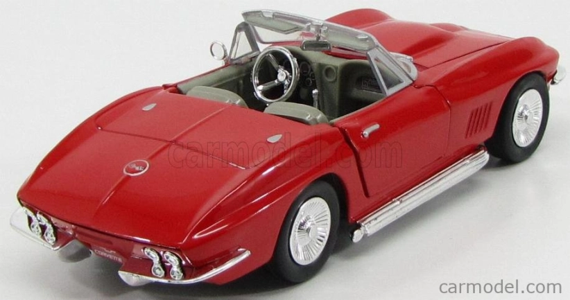 Motor-max Chevrolet Corvette Cabriolet 1967 1:24 Red