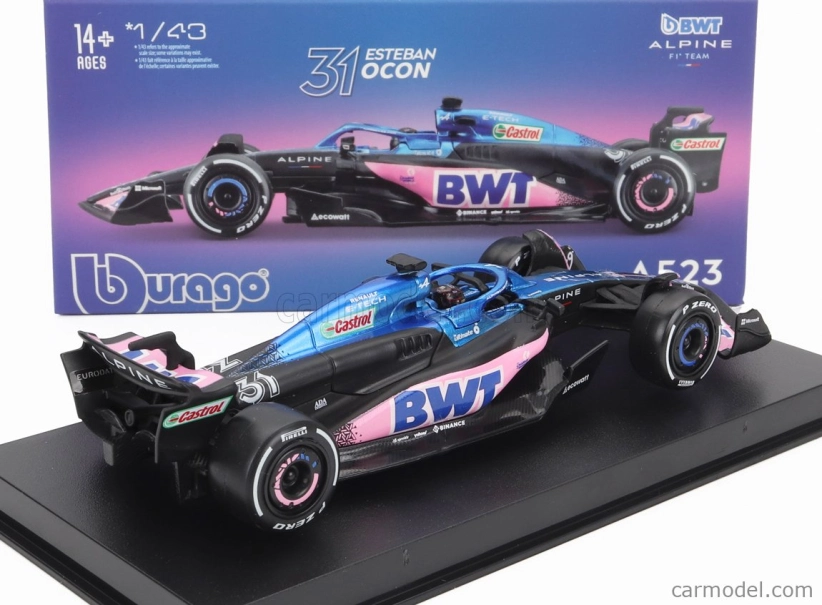 Bburago Renault F1 A523 Team Bwt Alpine F1 N 31 1:43, modrá