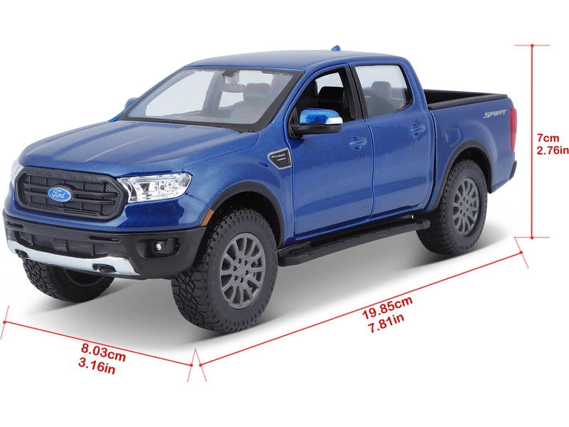 Maisto Ford Ranger 2019 1:27 modrá metalíza