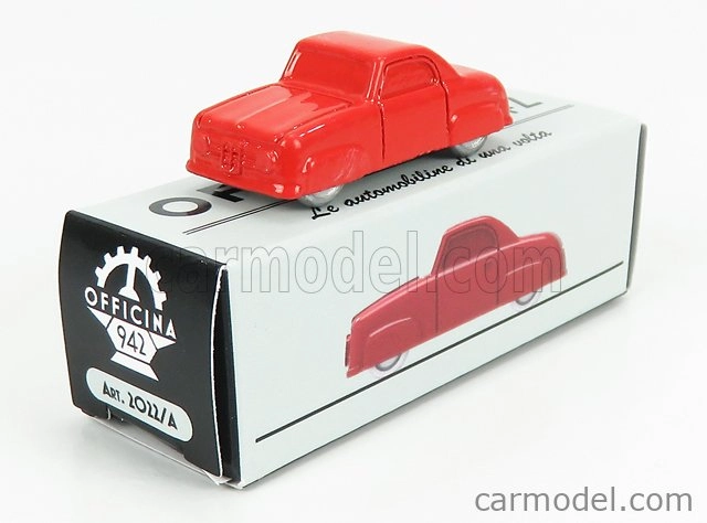 Officina-942 Fiat 500 Berlinetta Carrozzeria Vignale 1947 1:76 červená