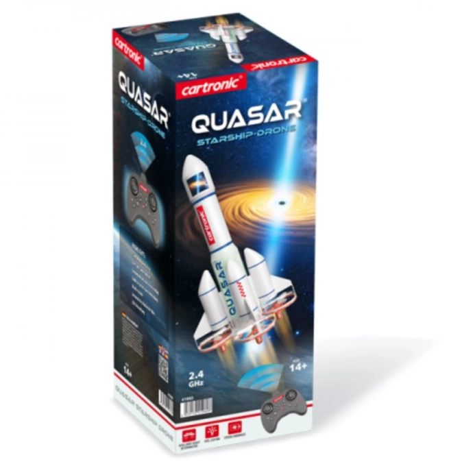 QUASAR raketový dron 2,4 GHz unikátna kvadrokoptéra LED, senzory