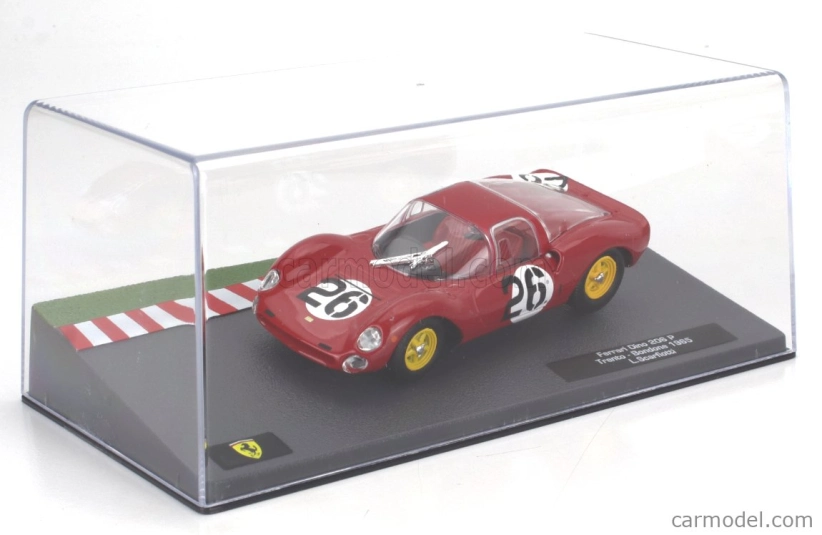 Edicola Ferrari 206sp Dino Spider Team Scuderia Ferrari Sefac N 26 Winner Trento-bondone 1965 Ludovico Scarfiotti 1:43 Červená