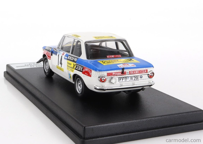 Trofeu BMW 2002 Tii (night Version) N 14 Rally Tap 1974 Georg Fischer - Harald Gottlieb 1:43 Modrá Bílá