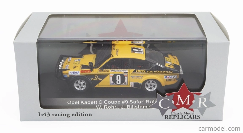 Cmr Opel Kadett C Coupe (night Version) Team Opel Euro Handler N 9 Rally East African Safari 1976 Walter Rohrl - Claes Billstam 1:43 Žlutá Černá