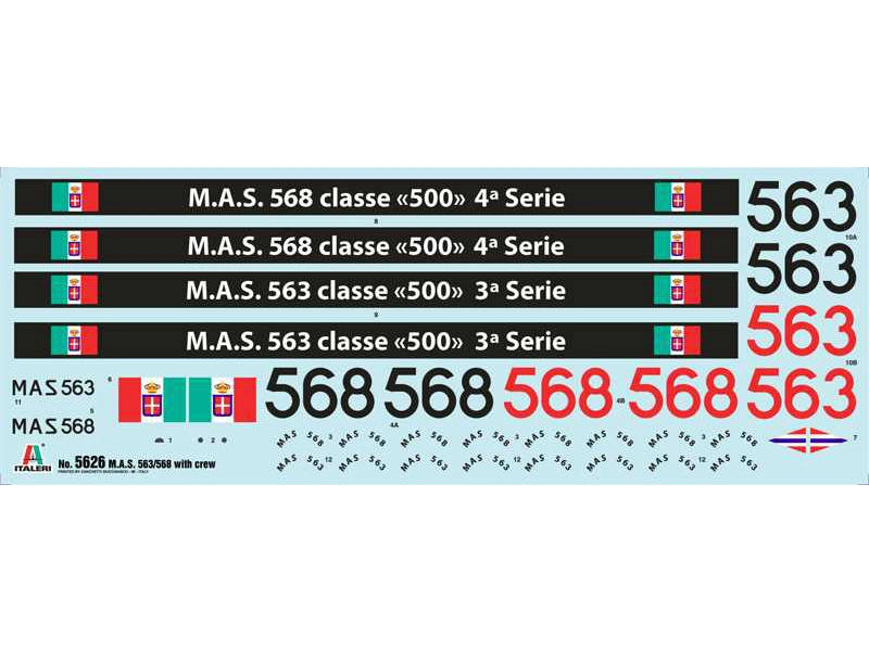 Italeri M.A.S. 563/568 s posádkou (1:35)