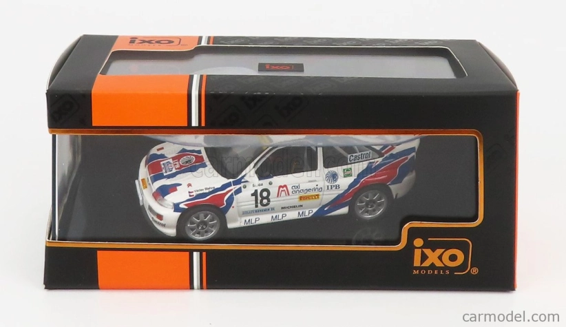 Ixo-models Ford england Escort Rs Cosworth N 18 Rally Bohemia 1996 V.blahna - J.pelc 1:43 Biela Modrá Červená