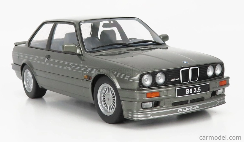 BMW radu 3 Alpina B6 3.5 (e30) 1988 v mierke Kk 1:18 Grey Met