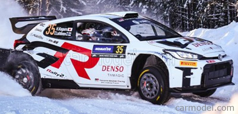 Spark-model Toyota Yaris Gr Rally2 Team Toyota Gazoo Racing N 35 Rc2 Rally Sweden 2024 Hikaru Kogure - Topi Matias Luhtinen 1:43 Biela