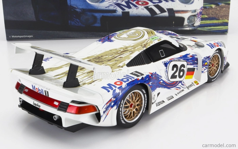 Werk83 Porsche 911 Gt1 3.2l Turbo Team Porsche Ag Mobil1 N 26 3. 24h Le Mans 1996 Y.dalmas - K.wendlinger - S.goodyear 1:18 Biela Modrá