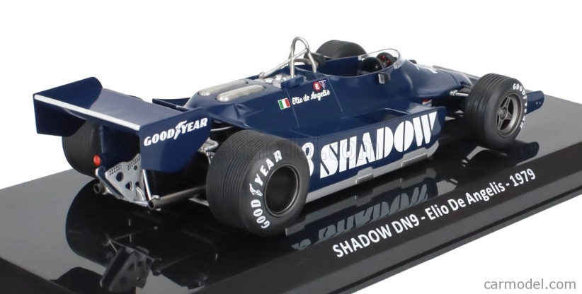 Edicola Shadow F1 Dn9 N 18 Season 1979 Elio De Angelis - Con Vetrina - S vitrínou 1:24 Blue