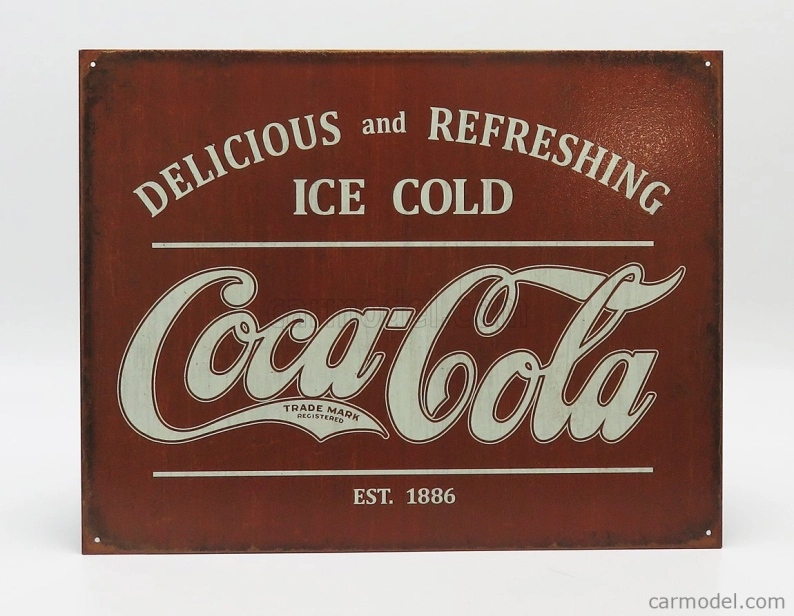 Edicola Príslušenstvo Kovový tanier - Coca-cola Delicious And Refreshing Ice Cold Est 1886 1:1 Red