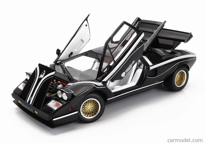 Kyosho Lamborghini Countach Lp500 R Quattrovalvole 1982 1:18 Černá Bílá