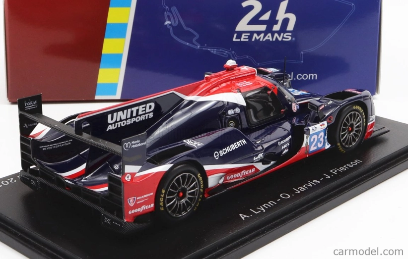 Spark-model Oreca Gibson 07 Gk428 4.2l V8 Team United Autosports Usa N 23 24h Le Mans 2022 A.lynn - O.jarvis - J.pierson 1:43 Black Red