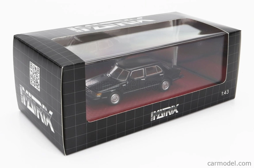 Modely v mierke Matrix Saab 900 Cd Turbo 1986 1:43 Black