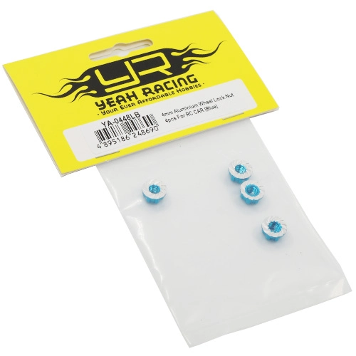 Hliníková poistná matica kolesa 4ks - modrá