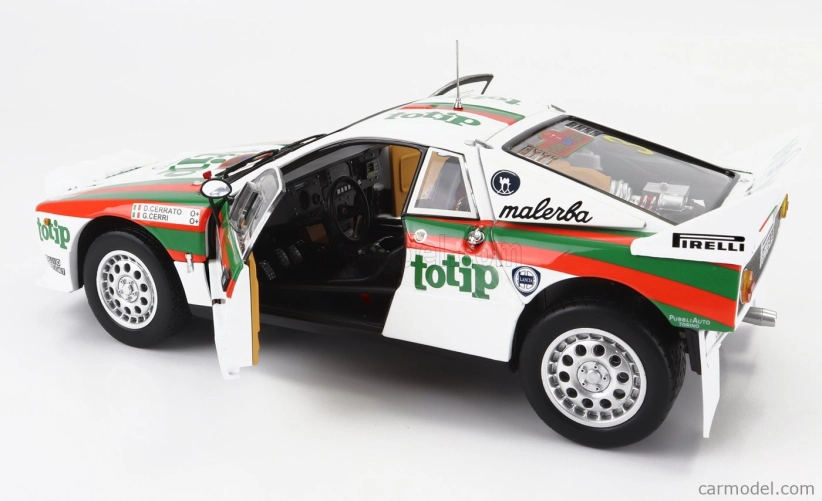 Kyosho Lancia 037 Totip N 3 Rally Isola D'elba 1985 D.Cerrato - G.Cerri 1:18, bílá