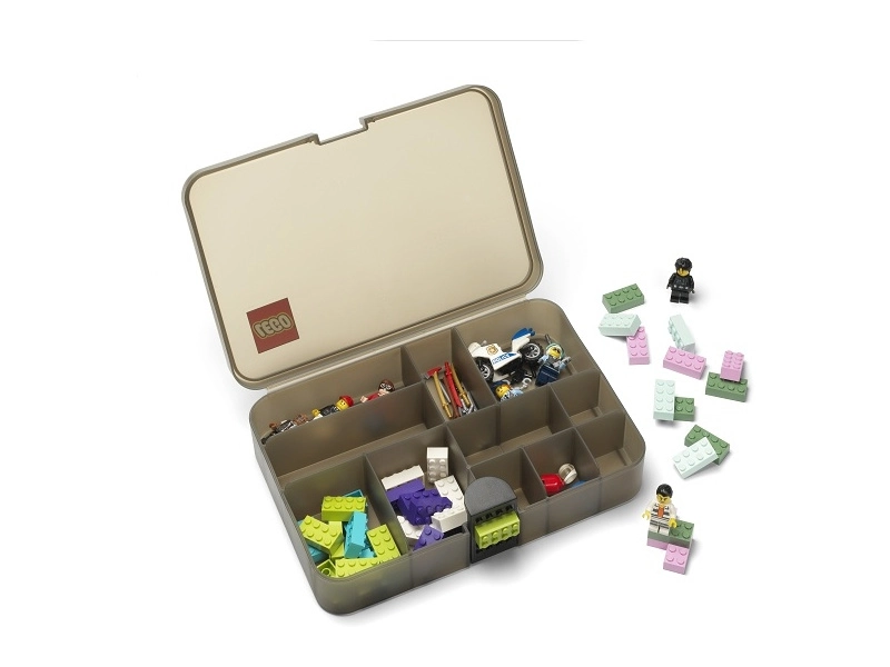 LEGO úložný box s priehradkami – modrý