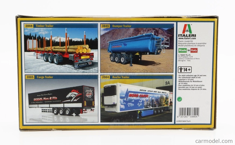Italeri Accessories Set 8x Rubber Tires For Truck 1:24 /