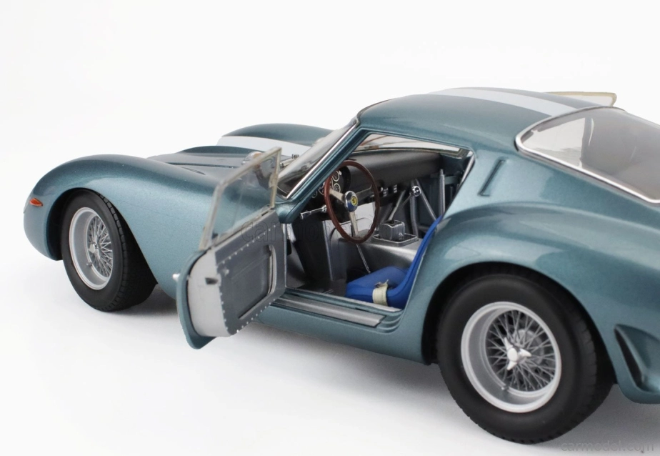 Kyosho Ferrari 250 Gto Coupe N 24 12h Sebring 1962 Philip Hill - Olivier Gendebien 1:18 Modrá
