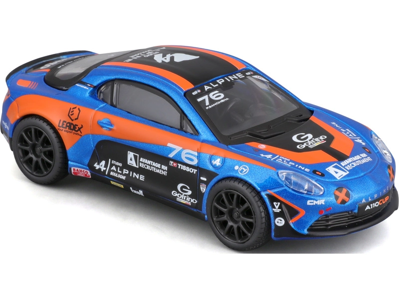Bburago Renault A110 N 76 Cup 2020 1:43 Modrá Oranžová