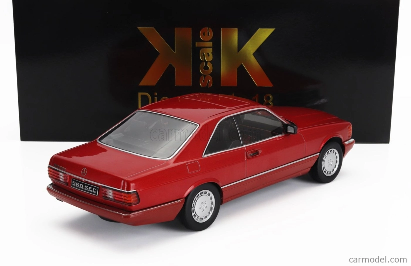 Kk-scale Mercedes benz S-class 500 Sec (c126) Coupe 1985 1:18 Red Met