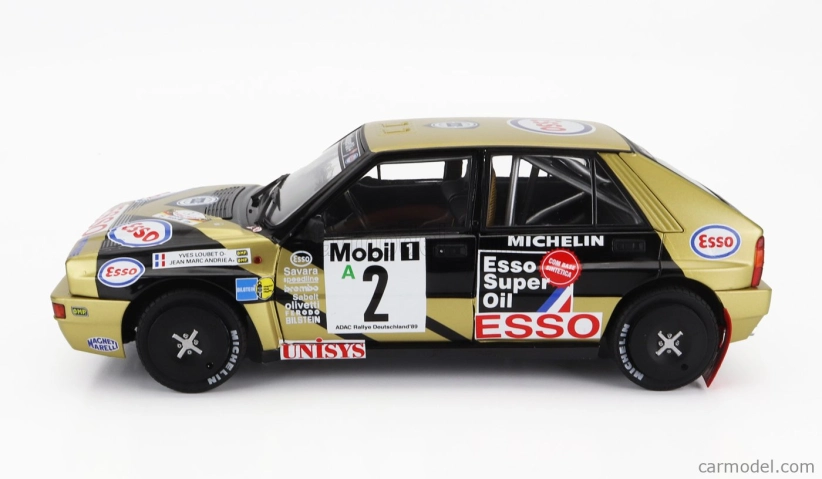 Solido Lancia Delta Hf H.f. Grifone Srl N 2 3rd Rally Deutschland 1989 Y.loubet - J.m.andrie 1:18 Zlatá Černá