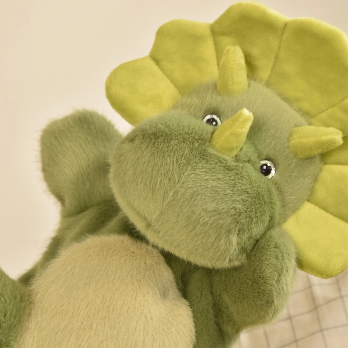 Doudou Histoire d'Ours Plyšový maňásek Dinosaurus zelený 24 cm