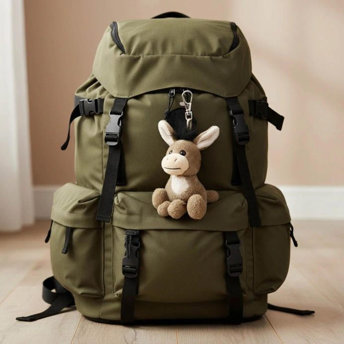 Rappa Plyšová klíčenka, přívěsek Osel 9 cm ECO-FRIENDLY PLUSH WORLD