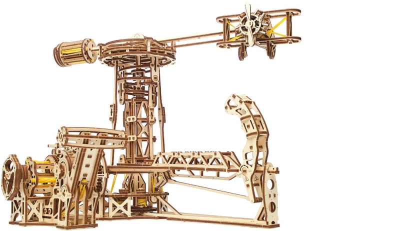 Ugears 3D drevené mechanické puzzle lietajúce stroje