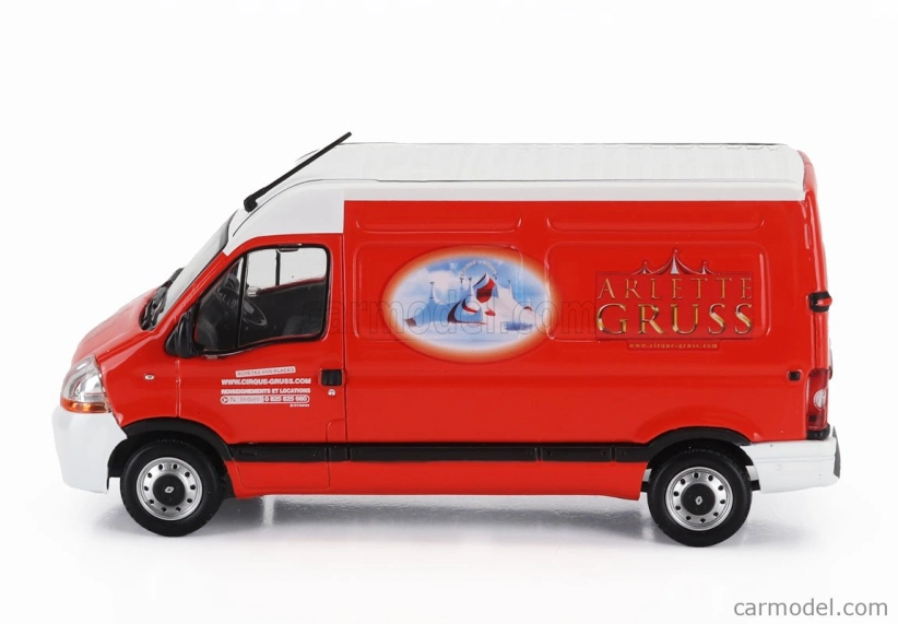 Eligor Renault Master Van Arlette Gruss 2003 1:43 červená biela