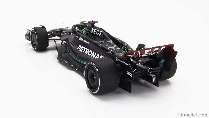 Minichamps Mercedes gp F1 W14 Team Mercedes-amg Petronas Formula One N 63 7th Bahrain Gp With Pit Board 2023 George Russell 1:18 Matt Black