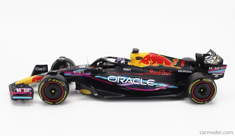 Bburago Red bull F1 Rb19 Team Oracle Red Bull Racing N 1 World Champion Winner Miami Gp 2023 Max Verstappen 1:18 Matt Blue