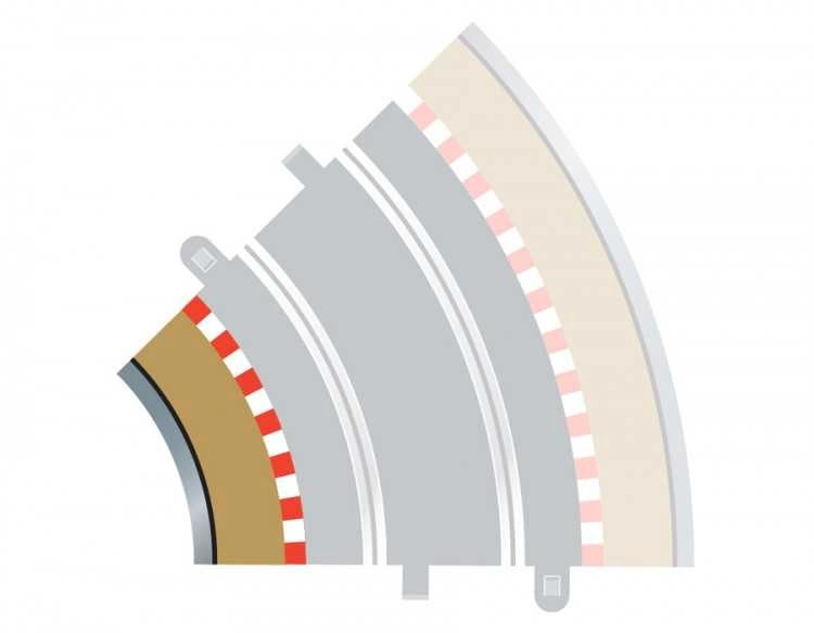 Rozšíření trati SCALEXTRIC C8225 - Radius 2 Inner Border/Barrier 45°