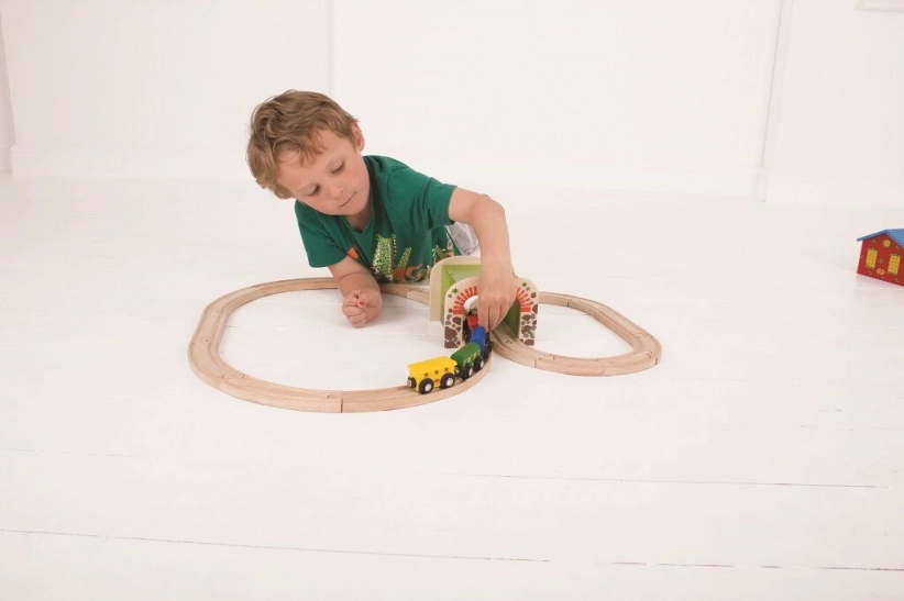 Bigjigs Rail Dvojitý železniční tunel - poškozený obal