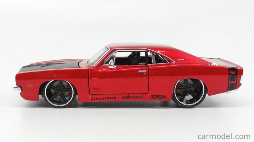 Maisto Dodge Chartger R/t Coupe 1969 1:24 Red Met Black