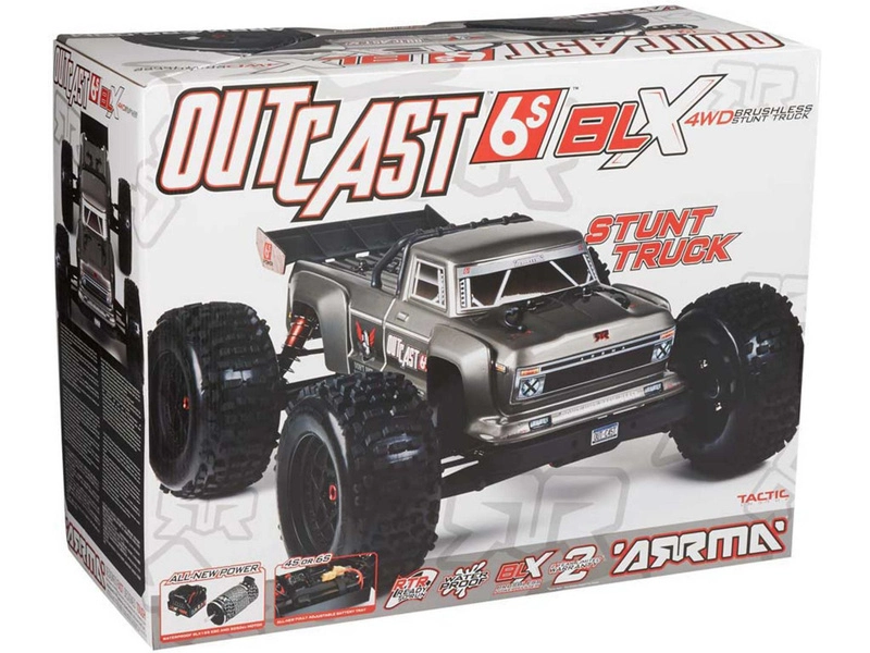 Arrma Outcast 6S BLX 1:8 4WD RTR stříbrná